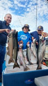 A great mixed bag of fish caught during a fishing charter with Redwood Sportfishing!