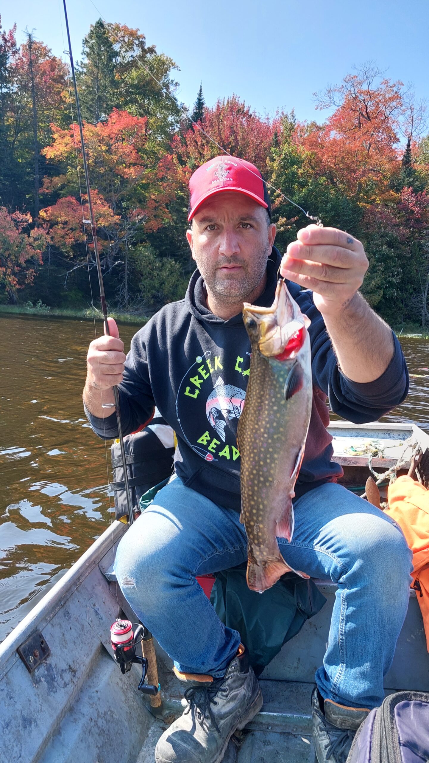 Beautiful Brook Trout Caught during a fishing charter with Redwood Sportfishing!